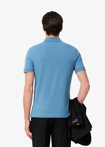 Голубой футболка-поло для мужчин Lacoste однотонная