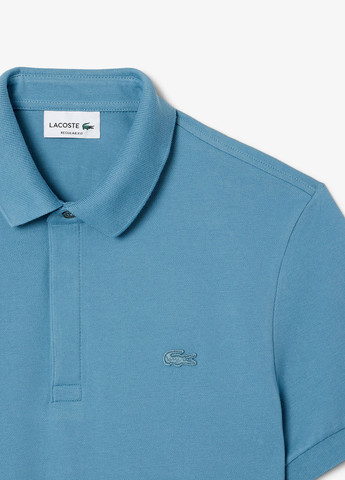 Голубой футболка-поло для мужчин Lacoste однотонная