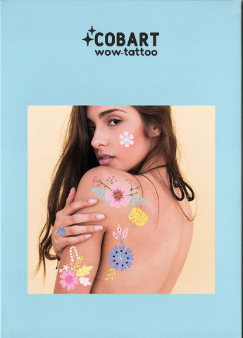 Набір Тимчасових Тату Wow Tattoo Flower Power 8 шт. Cobart (248072720)