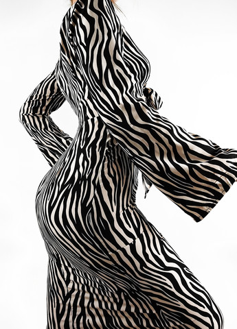 Чорно-білий кежуал сукня Boohoo зебра