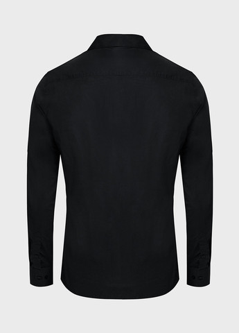 Черная кэжуал рубашка однотонная Mexx
