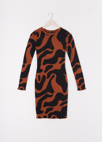 Комбінована кежуал сукня сукня светр Sinsay з абстрактним візерунком