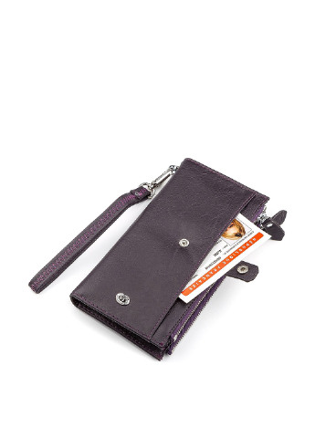 Кошелек ST Leather Accessories однотонный фиолетовый кэжуал
