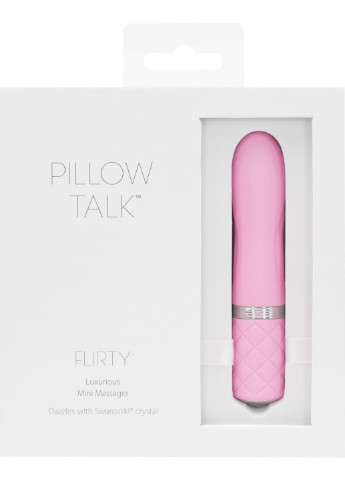 Роскошный вибратор - Flirty Pink с кристаллом Сваровски, гибкая головка Pillow Talk (254551199)