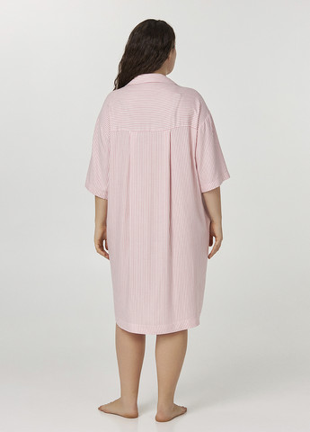 Рожева домашній сукня сукня-сорочка Ellen в смужку