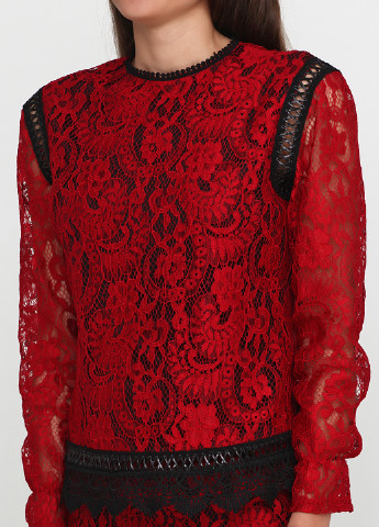 Костюм (блуза, юбка) Y-TWO юбочный орнамент красный деловой