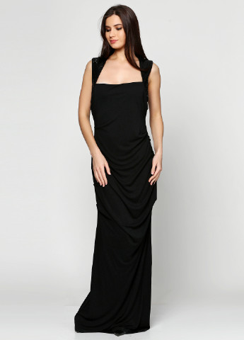 Чорна вечірня платье вечернее Calvin Klein однотонна