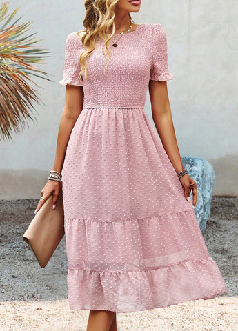 Рожево-лілова святковий, кежуал сукня кльош SHEIN однотонна