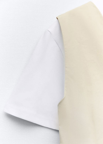 Белая летняя футболка Zara