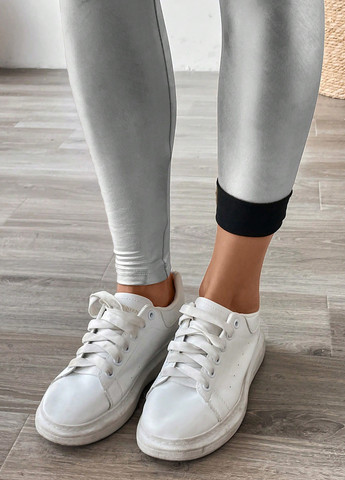 Серебряные демисезонные леггинсы SHEIN