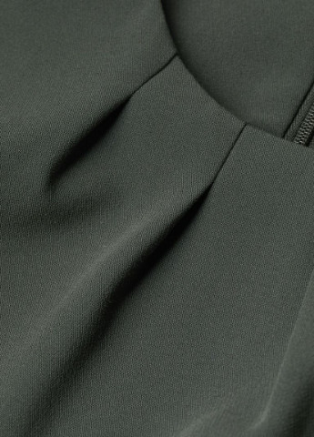 Оливкова (хакі) ділова сукня з ременем H&M однотонна