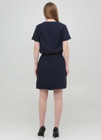 Темно-синя кежуал сукня сорочка Collection L однотонна