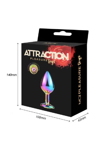 Металева анальна пробка Attraction Toys №73 Rainbow MAI (254785175)