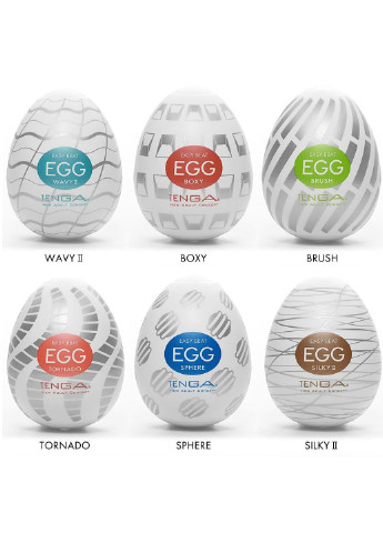 Набор яиц-мастурбаторов Egg New Standard Pack (6 яиц) Tenga (254738047)