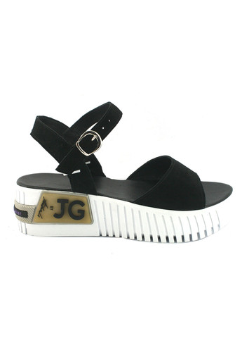 Черные босоножки Mila с ремешком с белой подошвой