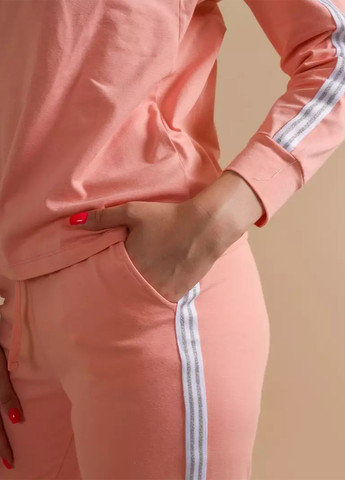 Персиковая всесезон пижама (лонгслив, брюки) лонгслив + брюки BBL