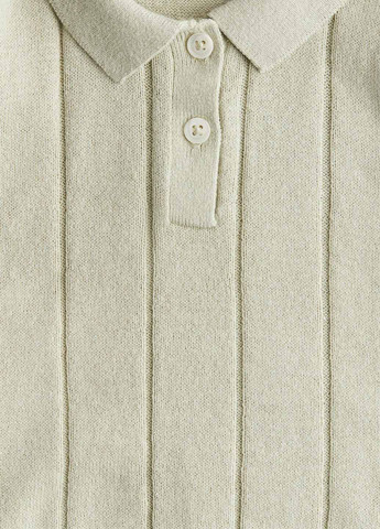 Оливковая детская футболка-поло для мальчика H&M однотонная