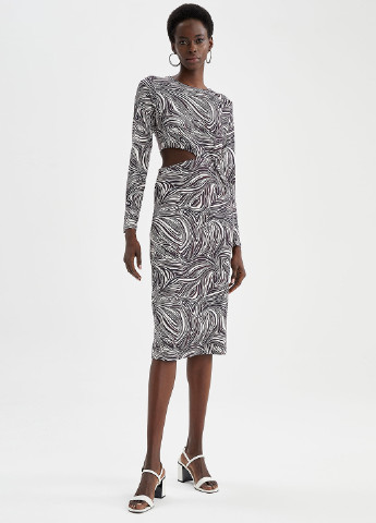 Женское демисезонное Платье футляр DeFacto с абстрактным узором