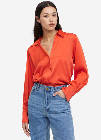 Помаранчева блуза H&M