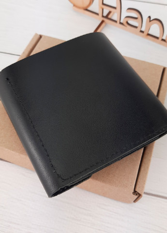 Чоловічий подарунковий набір №48 чорний (гаманець і ключниця) HandyCover однотонні чорні