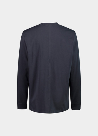 Лонгслів CMP T-SHIRT STRETCH JERSEY однотонний темно-синій кежуали бавовна, трикотаж