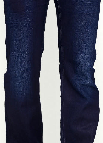 Темно-синие демисезонные со средней талией джинсы G-Star Raw