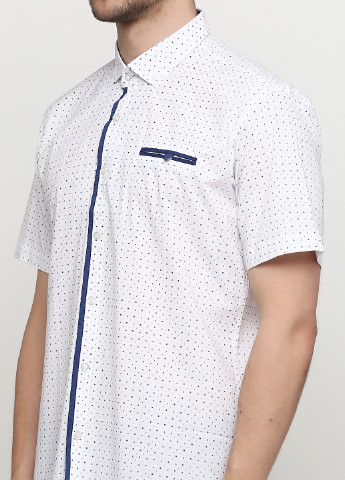 Белая кэжуал рубашка с абстрактным узором Recodar