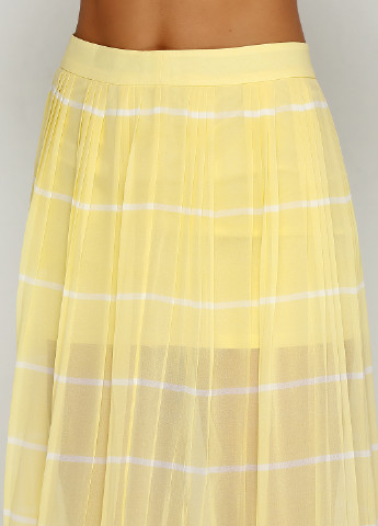 Желтая кэжуал в полоску юбка Vero Moda клешированная, плиссе