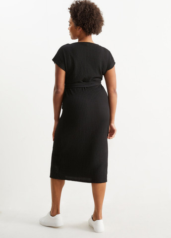 Черное кэжуал платье а-силуэт C&A однотонное