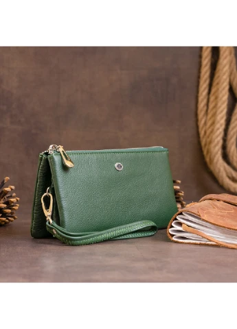 Женский кожаный кошелек-клатч 19,2х10х2 см st leather (252132201)