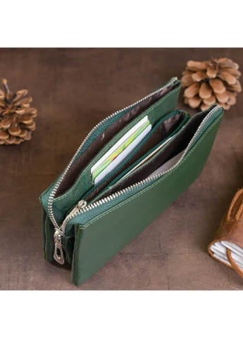 Женский кожаный кошелек-клатч 19,2х10х2 см st leather (252132201)