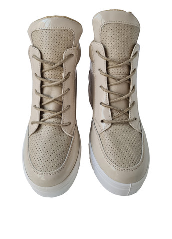 Осенние ботинки сникерсы DION с белой подошвой из искусственной кожи
