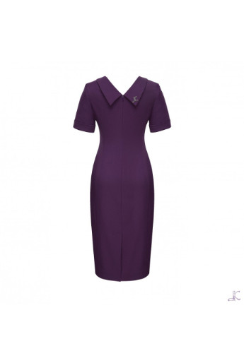 Фиолетовое деловое платье футляр LKcostume однотонное