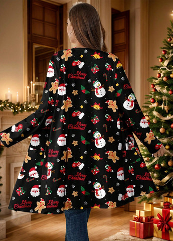 Черный демисезонный кардиган SHEIN