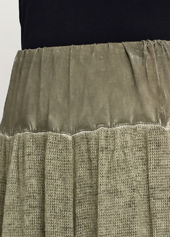 Оливковая кэжуал однотонная юбка Made in Italy клешированная