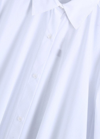 Белое кэжуал платье-рубашка женское удлиненное сзади angel Berni Fashion однотонное