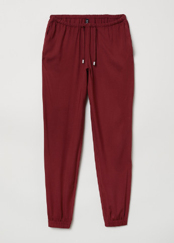 Бордовые кэжуал летние джоггеры брюки H&M