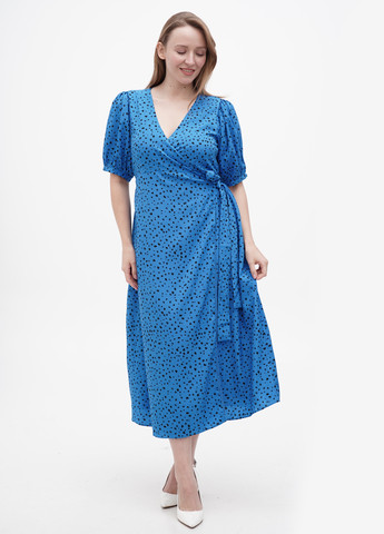 Синя кежуал сукня на запах Glamorous з тваринним принтом