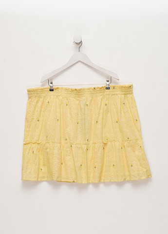Светло-желтая кэжуал цветочной расцветки юбка Boohoo клешированная