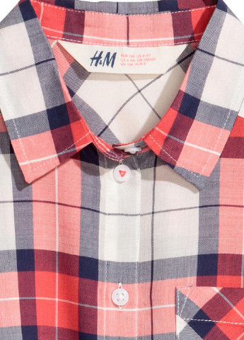 Красная в клетку блузка H&M демисезонная