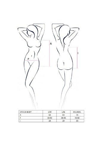 Боді монокіні з глибоким декольте OTAVIA BODY black XXL/XXXL - Passion (255457793)
