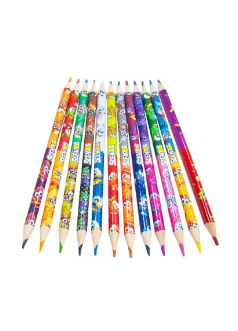 Олівці кольорові Подвійні веселощі 12 шт (49115) Scentos (254065983)