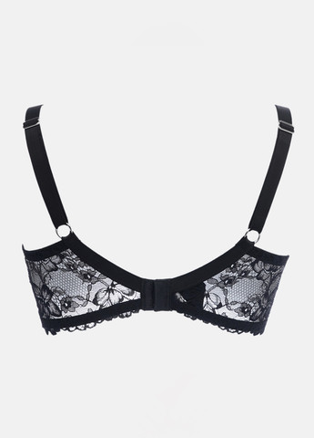 Чорний мінімайзер бюстгальтер Leilieve з кісточками поліамід, мереживо
