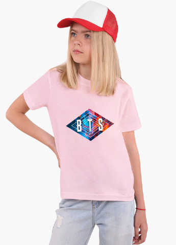Розовая демисезонная футболка детская бтс (bts)(9224-1062) MobiPrint
