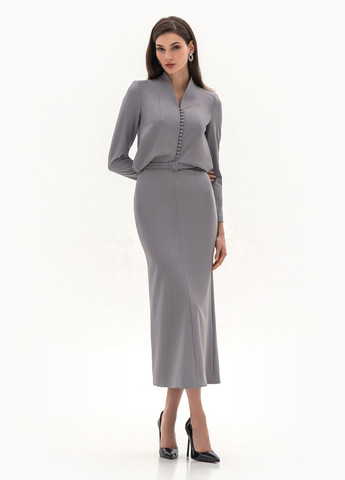 Сіра ділова, кежуал сукня BGL однотонна