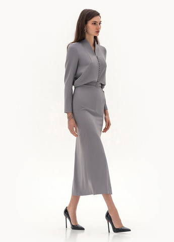 Сіра ділова, кежуал сукня BGL однотонна