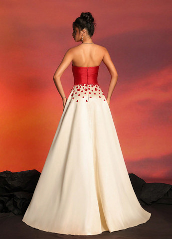 Комбінована святковий, вечірня сукня кльош SHEIN колор блок