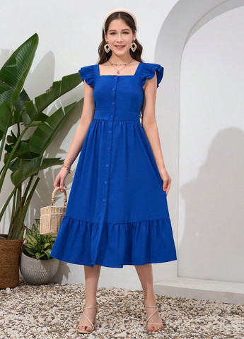 Синее платье SHEIN (322898304)