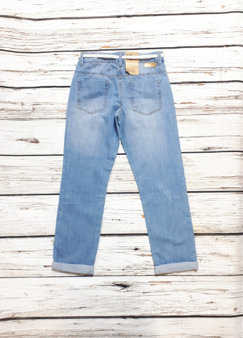 Голубые демисезонные прямые джинсы Kiabi