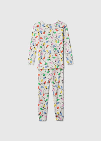 Белая всесезон пижама (лонгслив, брюки) лонгслив + брюки Gap